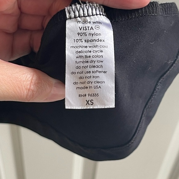 Susana Monaco Square Wire Deep Square Top Black Long Sleeve Women's Top {$148} - Picture 7 of 8